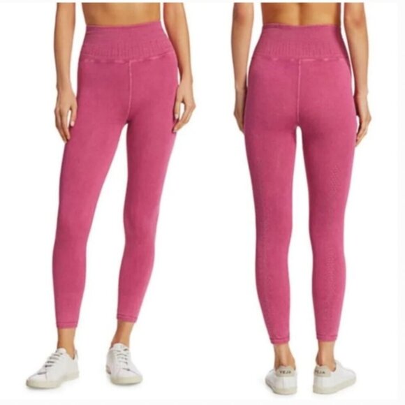 Free People Movement Pink High-Rise 7/8 Length Good Karma Leggings - Picture 2 of 13